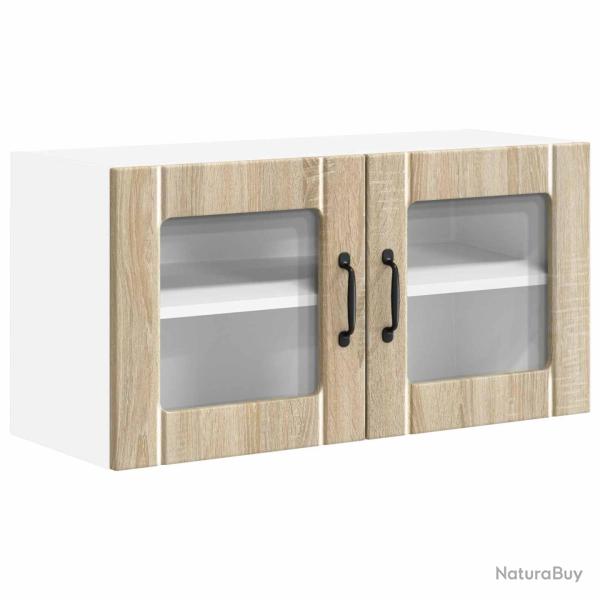 Armoire de cuisine moderne rectangulaire rangement pratique 80 x 31 x 40 cm en bois d'ing�nierie ch