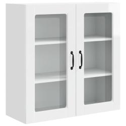 Armoire de cuisine moderne avec &eacute;tag&egrave;res rangement efficace 80 x 31 x 80 cm en bois d'ing&eacute;nierie bl