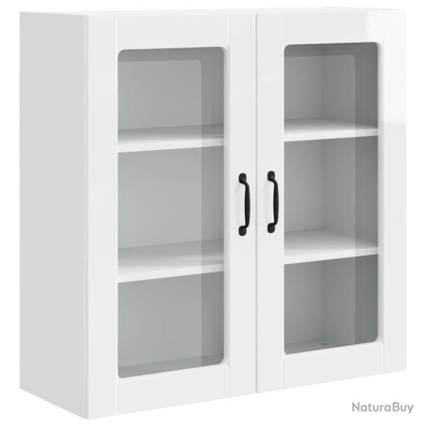 Armoire de cuisine moderne avec �tag�res rangement efficace 80 x 31 x 80 cm en bois d'ing�nierie bl