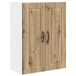 Armoire de cuisine murale moderne rangement pratique 60 x 31 x 80 cm en bois d'ing&eacute;nierie ch&ecirc;ne art
