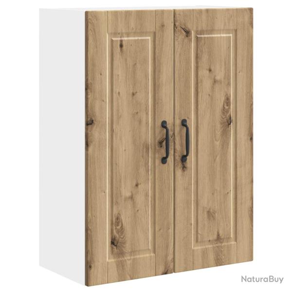 Armoire de cuisine murale moderne rangement pratique 60 x 31 x 80 cm en bois d'ing�nierie ch�ne art