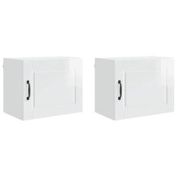 Lot de 2 armoires murales de cuisine moderne rangement optimal 50 x 31 x 40 cm en bois d'ing&eacute;nierie