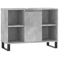 Armoire de salle de bain moderne rangement 80 x 33 x 60 cm design industriel en bois gris b&eacute;ton 02_