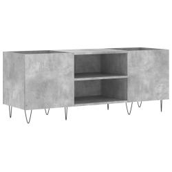 Armoire &agrave; disques pratique et classique 121 x 38 x 48 cm en bois d'ing&eacute;nierie gris b&eacute;ton 02_0049092