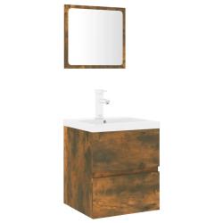 Ensemble de meubles de salle de bain moderne rangement pratique 41 x 38,5 x 45 cm en bois d'ing&eacute;nie