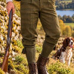 knickers  de chasse en tweed Ascot Vert sauge Fonc&eacute; pour homme