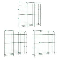 Treillis de jardin en U pour plantes grimpantes durable 181 x 31 x 182,5 cm en acier vert 02_0055609