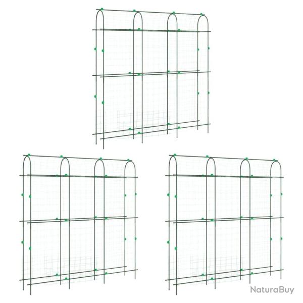 Treillis de jardin en U pour plantes grimpantes durable 181 x 31 x 182,5 cm en acier vert 02_0055609