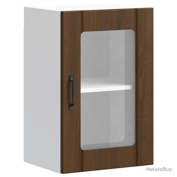 Armoire murale de cuisine design pratique gain de place 40 x 31 x 60 cm en bois d'ing�nierie ch�ne