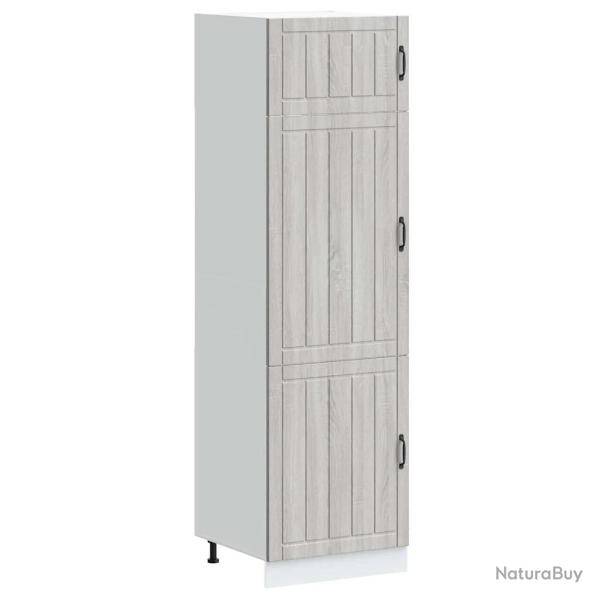 Armoire de cuisine Lucca 60 x 57 x 207 cm grand espace de rangement pratique en bois d'ing�nierie s