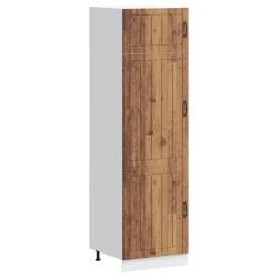 Armoire de cuisine Lucca r&eacute;glable 60 x 57 x 207 cm grand espace de rangement design vintage en bois