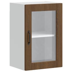Armoire murale de cuisine design fonctionnelle 40 x 31 x 60 cm en bois d'ing&eacute;nierie ch&ecirc;ne marron 02