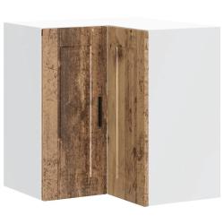 Armoire d'angle murale cuisine design &eacute;pur&eacute; rangement pratique 57 x 57 x 60 cm en bois d'ing&eacute;nierie