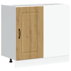 Armoire de cuisine optimis&eacute;e rangement bois d'ing&eacute;nierie 86 x 46 x 81,5 cm en bois ch&ecirc;ne artisanal