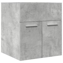 Armoire de lavabo murale salle de bain rangement pratique 41 x 38 x 46 cm en bois d'ing&eacute;nierie gris
