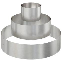 Cache-pot de jardin rond moderne 90 x 90 x 20 cm pratique style industriel en acier inoxydable arge