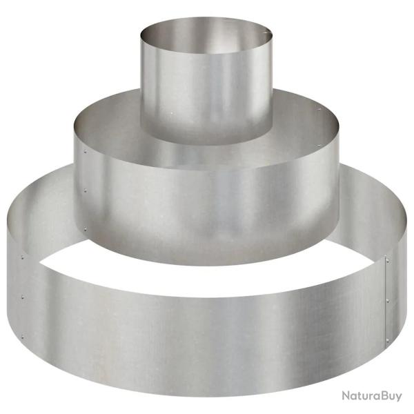 Cache-pot de jardin rond moderne 90 x 90 x 20 cm pratique style industriel en acier inoxydable arge