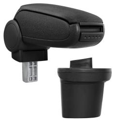 Accoudoir central pour Nissan Juke avec compartiment rembourr&eacute; textile noir 03_0000525
