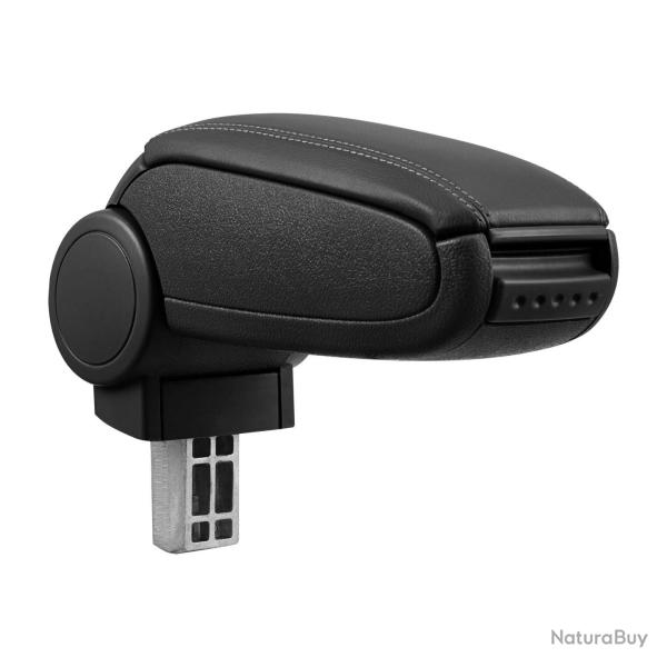 Accoudoir central pour Nissan Juke avec compartiment rembourr� cuir-synth�tique noir avec des coutu