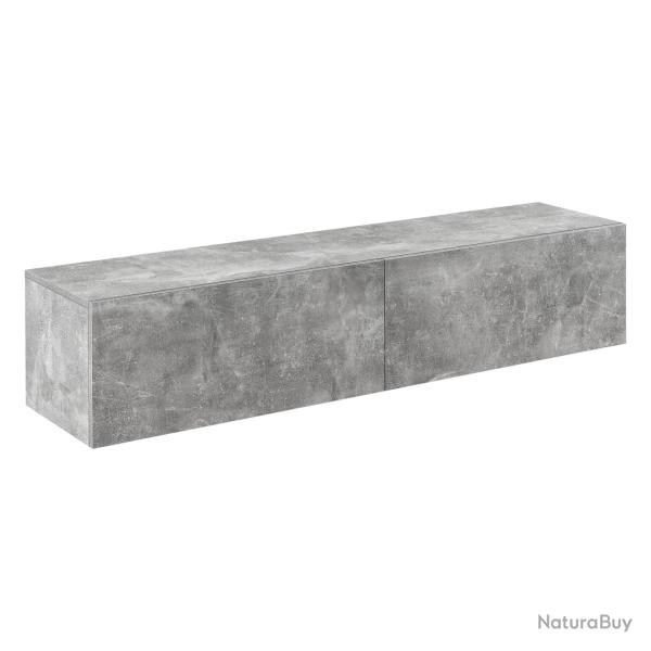 �tag�re murale design meuble support tv styl� avec 2 tiroirs capacit� de charge jusqu'� 25 kg panne