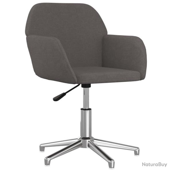 Chaise fauteuil si�ge pivotante de bureau informatique �tude fonc� tissu gris 02_0024121