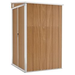 Remise de jardin murale 118 x 100 x 178 cm acier galvanis&eacute; marron 02_0044057