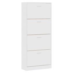 Armoire &agrave; chaussures range chaussures rangement meuble entr&eacute;e couloir salon 63 x 24 x 147 cm bois d