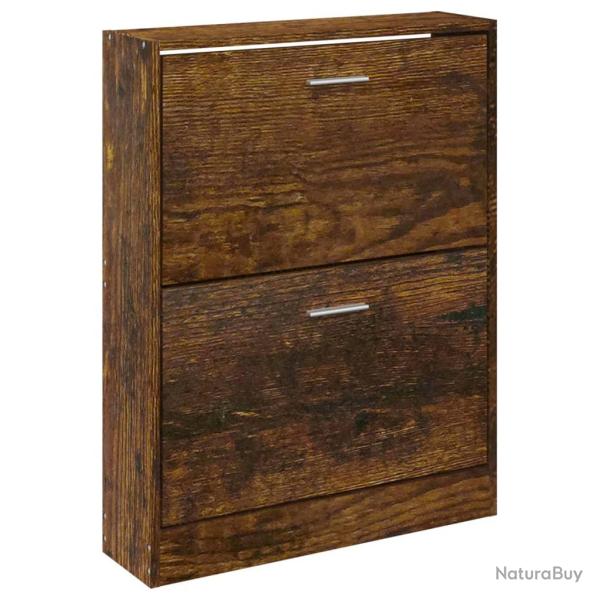 Armoire � chaussures range chaussures rangement meuble entr�e couloir salon 59 x 17 x 81 cm bois d'