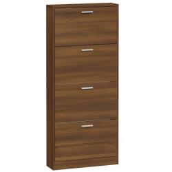 Armoire &agrave; chaussures range chaussures rangement meuble entr&eacute;e couloir salon 59 x 17 x 150 cm bois d