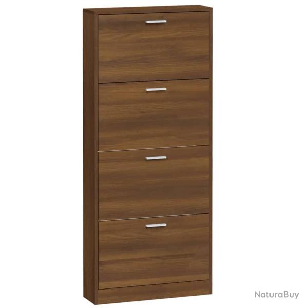 Armoire � chaussures range chaussures rangement meuble entr�e couloir salon 59 x 17 x 150 cm bois d