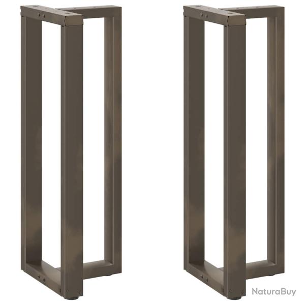 Lot de 2 pieds de table de bar en forme de T avec niveleurs r�glables 50 x 35 x 110 cm en acier noi