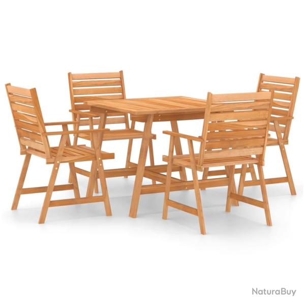 Mobilier de salle � manger de jardin 5 pi�ces bois d'acacia solide 02_0014589