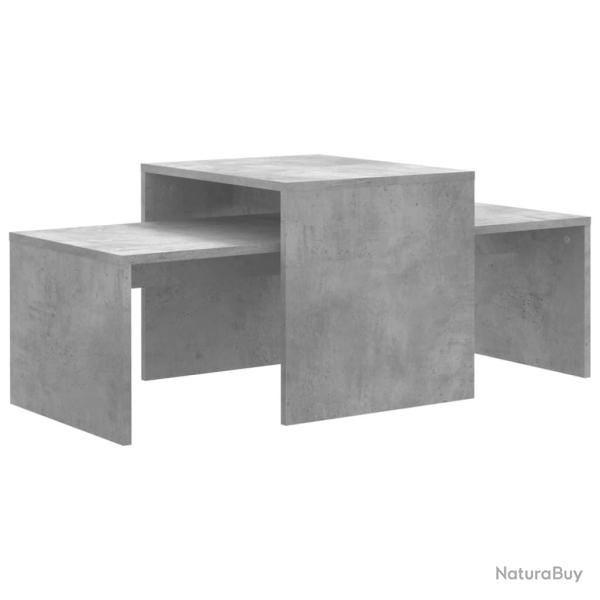 Ensemble de table basse 100 x 48 x 40 cm bois ing�nierie gris 02_0042099
