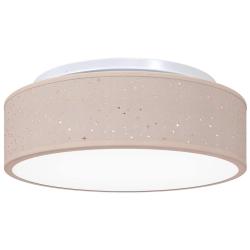 Lampe de plafond moderne projecteur ajustable 38 x 38 x 13,5 cm en tissu taupe 02_0058432