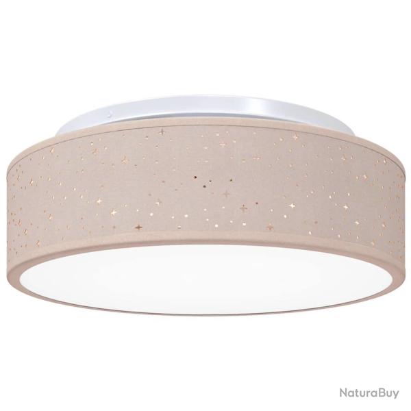 Lampe de plafond moderne projecteur ajustable 38 x 38 x 13,5 cm en tissu taupe 02_0058432
