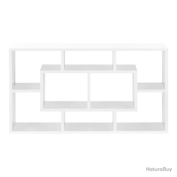 �tag�re meuble mural design flottante styl�e 8 compartiments de rangement 85 cm blanc 03_0005851