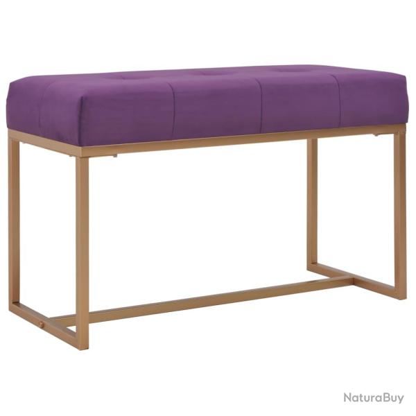 Banc banquette 80 x 36 x 45 cm velours violet 02_0010833