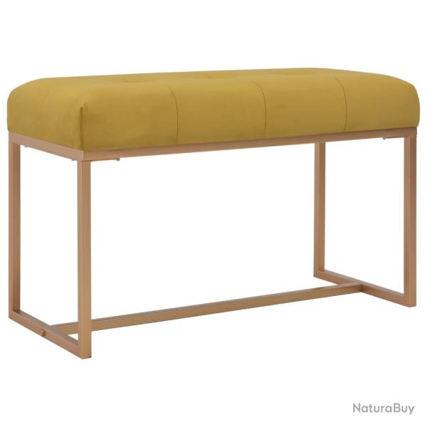 Banc banquette 80 x 36 x 45 cm moutarde velours 02_0021260