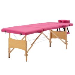 Table de massage pliable 4 zones bois rose 02_0001861