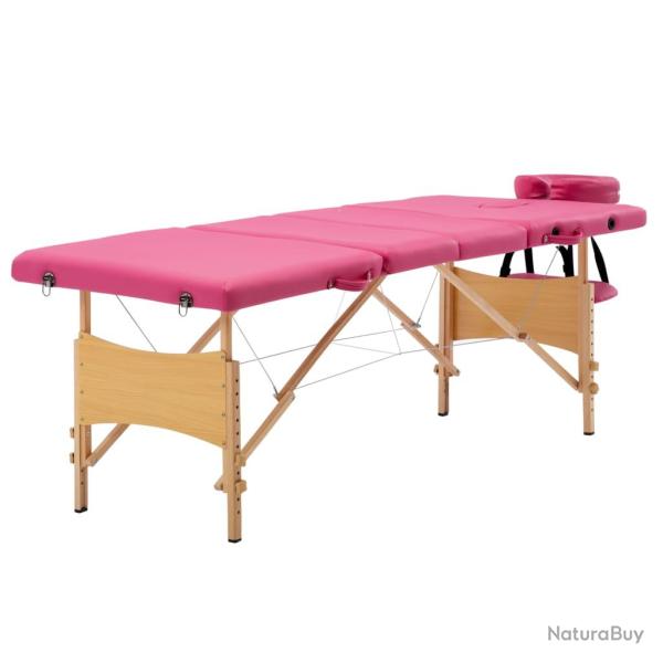 Table de massage pliable 4 zones bois rose 02_0001861