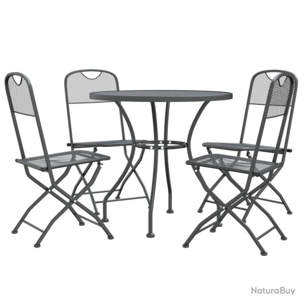Mobilier � d�ner de jardin 5 pi�ces maille m�tal anthracite 02_0014774