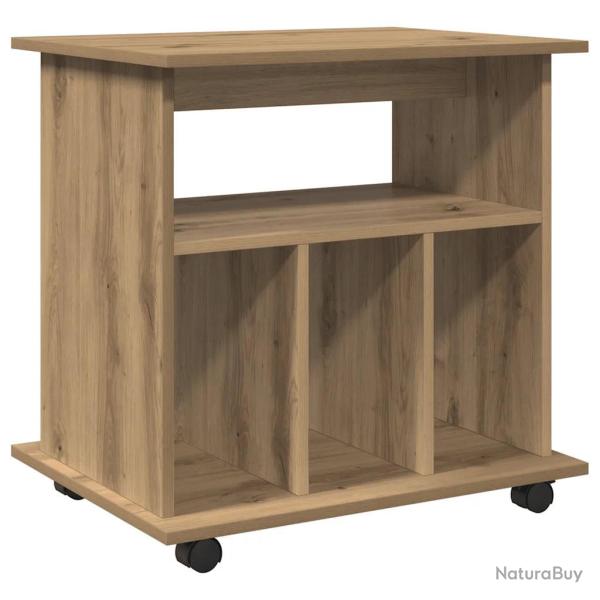 Armoire roulante multifonctionnelle 60 x 45 x 60 cm avec grand espace de rangement et roulettes pra