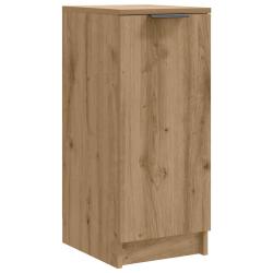 Armoire &agrave; chaussures avec porte 29,5 x 35 x 70 cm pratique 4 &eacute;tag&egrave;res style ch&ecirc;ne artisanal en bois