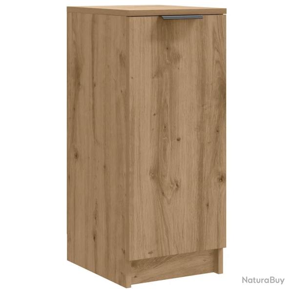 Armoire � chaussures avec porte 29,5 x 35 x 70 cm pratique 4 �tag�res style ch�ne artisanal en bois