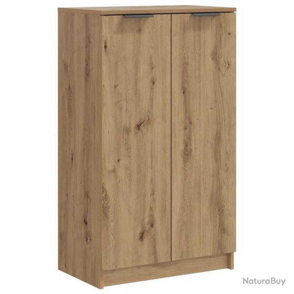 Armoire � chaussures rangement organis� 59 x 35 x 100 cm en bois d'ing�nierie ch�ne artisanal 02_00