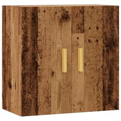 Armoire murale scandinave &eacute;conomie d'espace 60 x 31 x 60 cm finition naturelle en bois d'ing&eacute;nierie