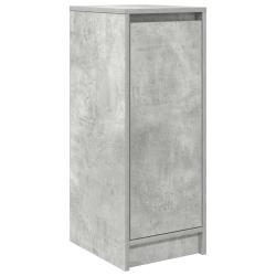 Armoire &agrave; chaussures moderne rangement grand espace 29,5 x 34 x 76 cm en bois d'ing&eacute;nierie gris b&eacute;t