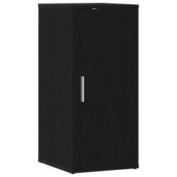 Armoire &agrave; chaussures murale pratique avec 5 &eacute;tag&egrave;res 32 x 35 x 70 cm en bois d'ing&eacute;nierie ch&ecirc;ne noi