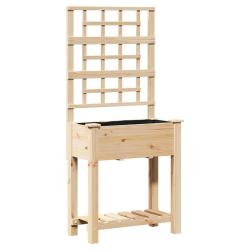 Cache-pot de jardin rectangulaire moderne 71 x 38 x 152 cm durable style minimaliste en bois sapin