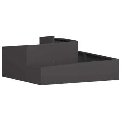 Cache-pot de jardin moderne 100 x 100 x 50 cm solide style industriel en acier noir 02_0052225